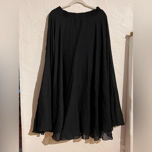 Black Faux Linen Skirt | Medium/ Large